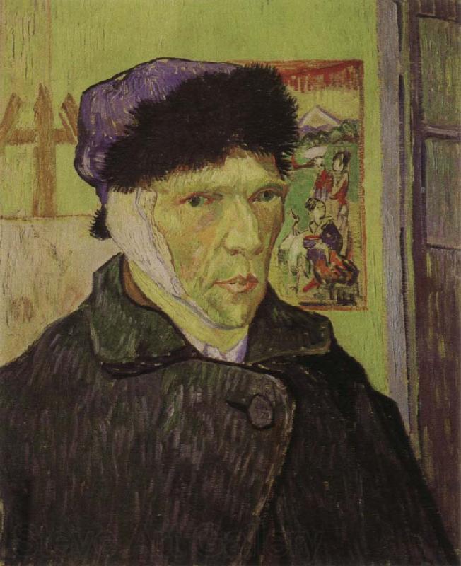 Vincent Van Gogh self portrait with bandaged ear